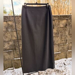 Charcoal Wool Maxi Pencil Skirt Eddie Bauer